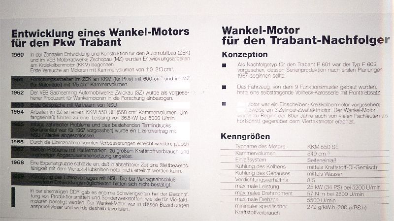 Info-Tafel im Horch-Museum Zwickau zu den PKW-Wankelmotoren: Durch Klicken vergrößerbar!