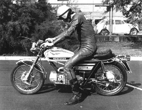 Testfahrten mit der Vorserien-Hercules in den 1970er Jahren